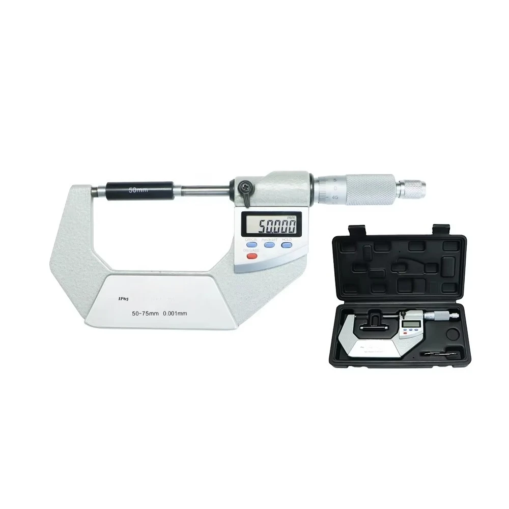 

IP65 0.001mm 50-75mm Waterproof Digital Micrometer Electronic Micrometer Digital Outside Micrometer