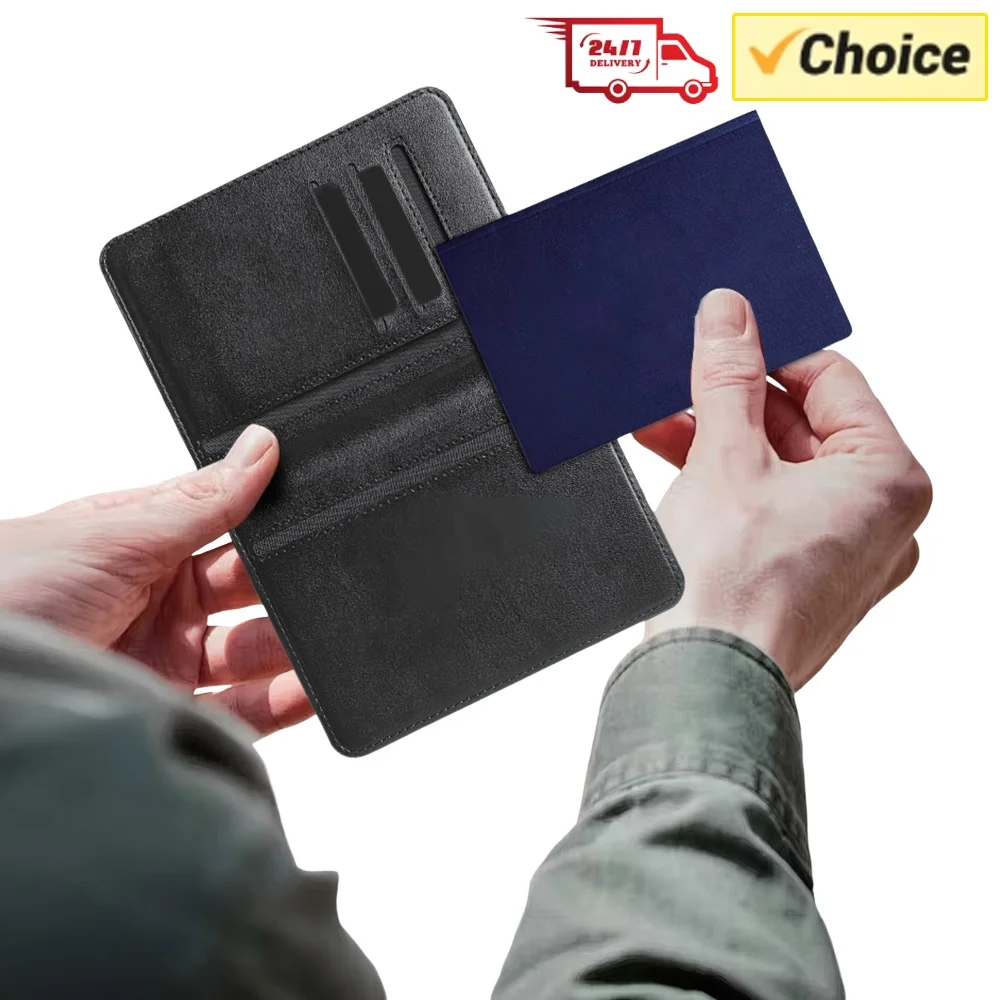 Smart Tracking Anti-Lost Passport Wallet Location Compatible PU Leather Multi-Slot Card Holder Wireless Charging for