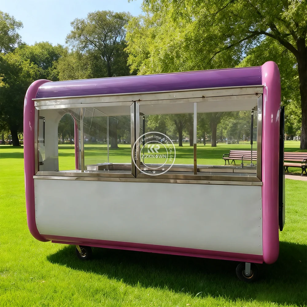 

Portable Outdoor Kitchen Food Truck Trailer Cart Mobile Snack Bar Ice Cream Truck Tent Caravan