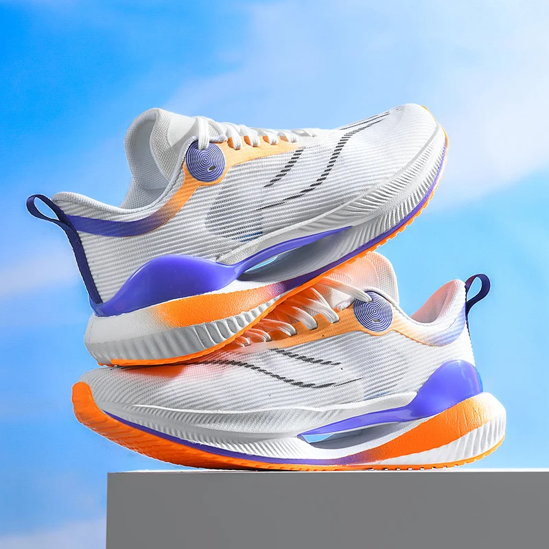  Marathon Air Cushion Carbon Plate Sports Running Shoes Men Breathable Lightweight Women's Comfortable Athletic Nonskid Sneake
