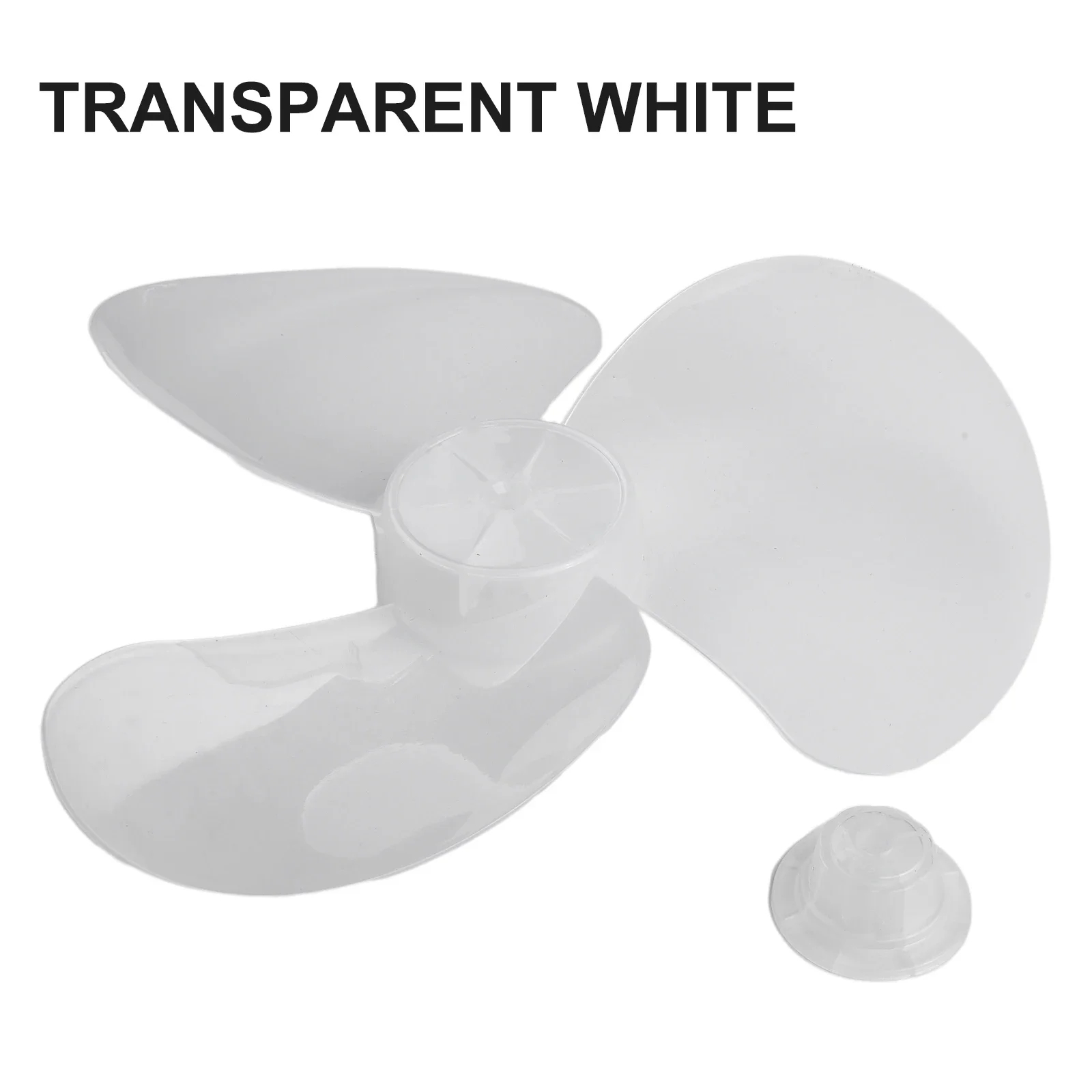 12" Plastic Fan Blade Transparent White Home Improvement Radius 14cm Table Fanner Transparent Black Practical