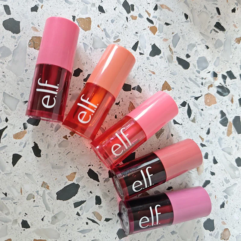ELF Liquid Blush Lasting Moisturizing Lip Gloss Fruit Flavor Moisturizing Exfoliates Dead Skin Shapes Facial Contours Cosmetics