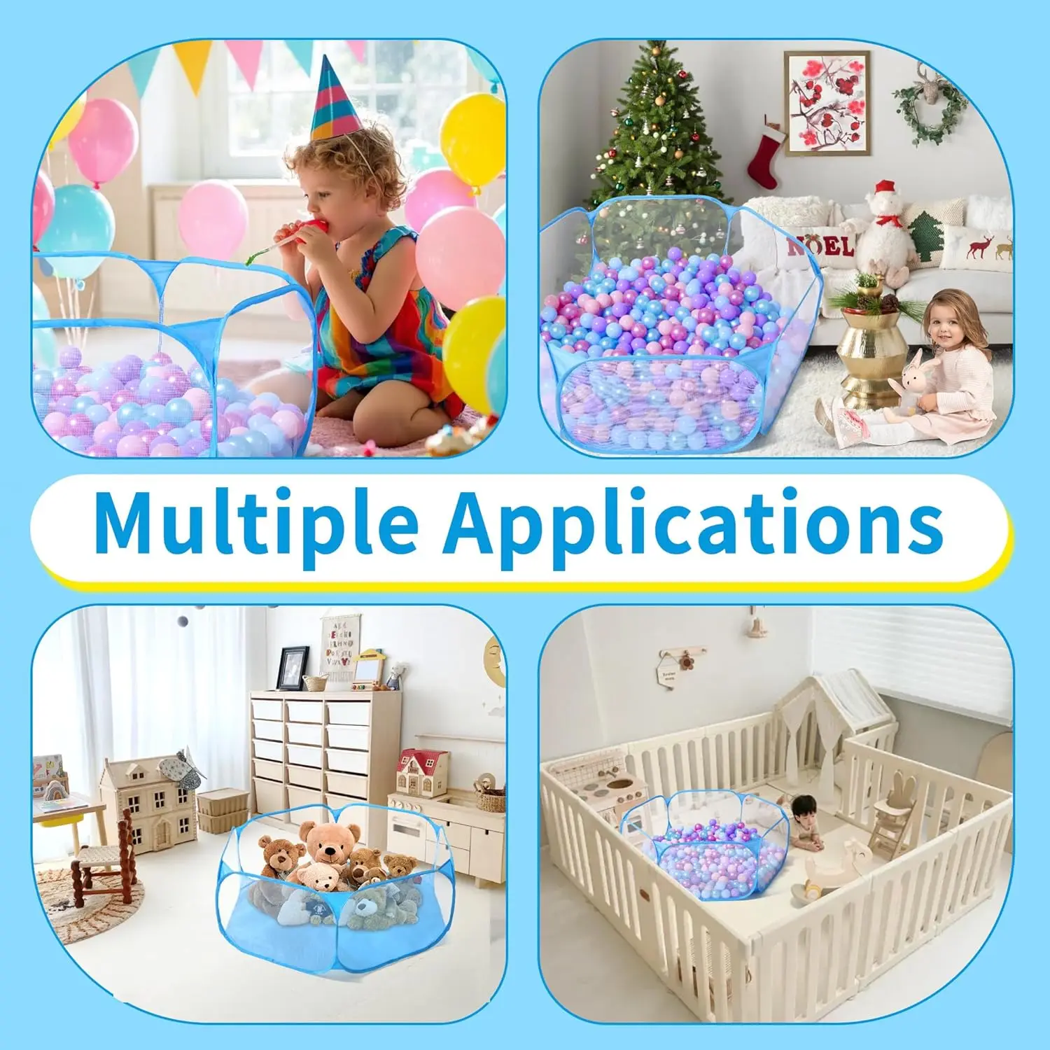 Kinder-Bällebad-Spielbecken, Spielzelt, Spielzeug-Ball-Spielbecken, faltbares Spielzelt für Kinder, Mädchen, Jungen, Haustiere im Innen- und Außenbereich, Bälle nicht