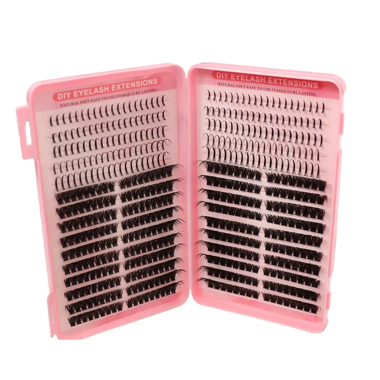 Einzelne Wimpernbüschel, DIY-Wimpernverlängerungs-Set, D-Curl-Wimpernbüschel, Wimpernverlängerung, geeignet für Anfänger. – Detail 11