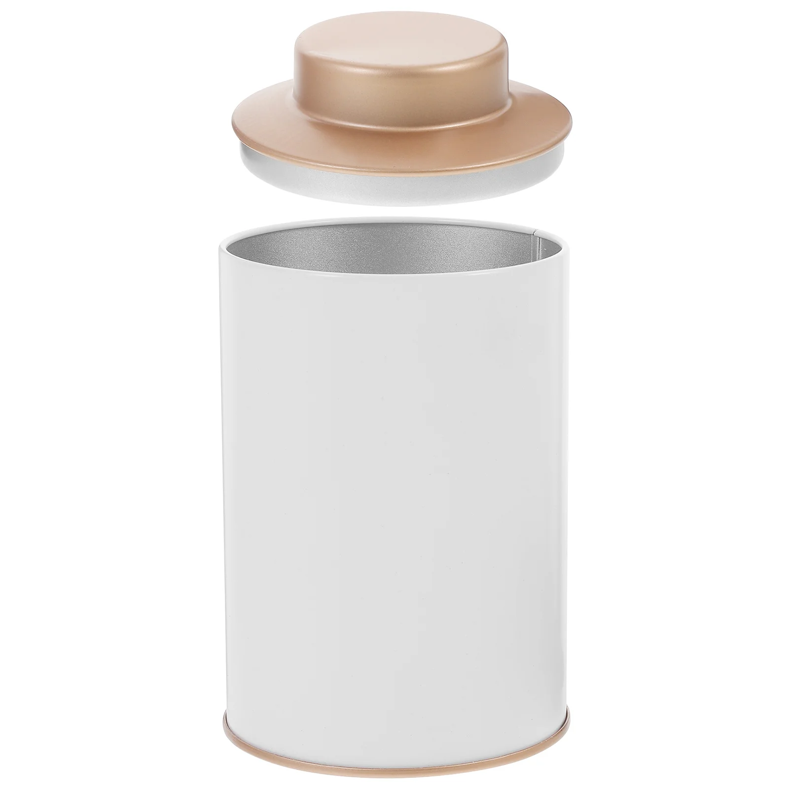 

Tea Tin With Lid Tinplate Metal Storage Canister Airtight Dry Food Container For Coffee Beans Candy Kitchen Organization