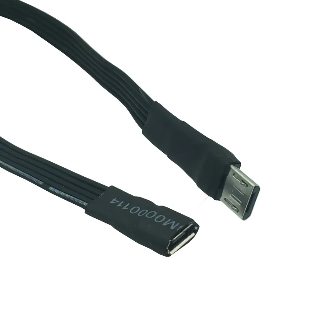 USB  Extension Micro USB 2.0 5p Male to Female M/F Charging Data Soft Flat Extender Cable 5cm 10cm 20cm