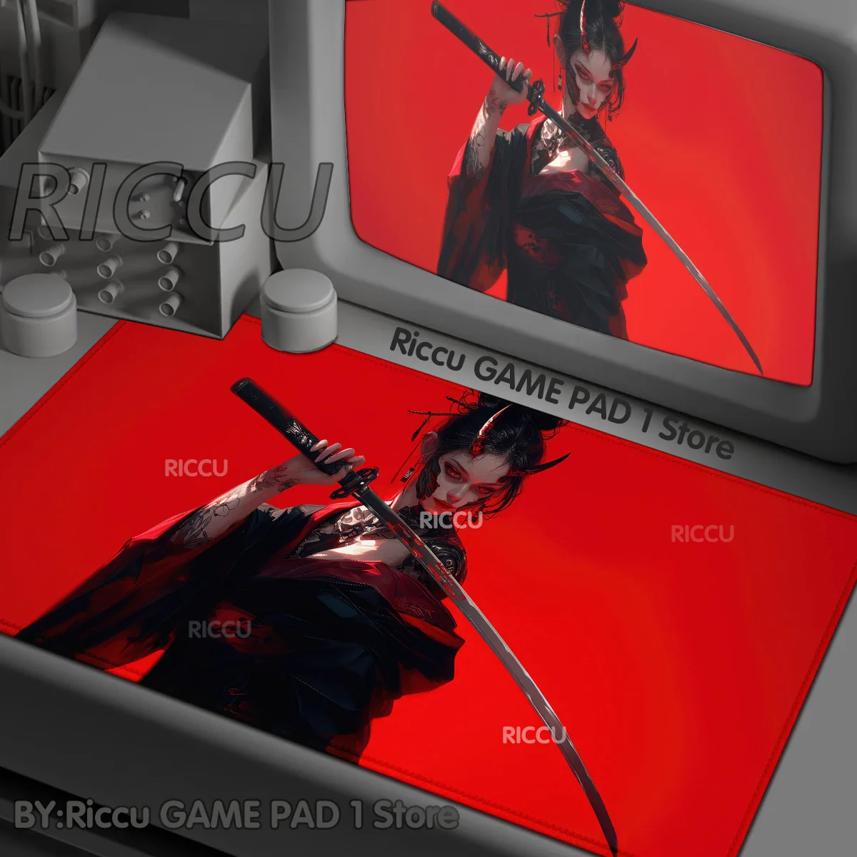 Devil girl Office Kawaii Mousepads Rubber DeskMat Gamer Xxl Girl Large Mouse Pad Computer Accessories Stitch Gaming Mousepad