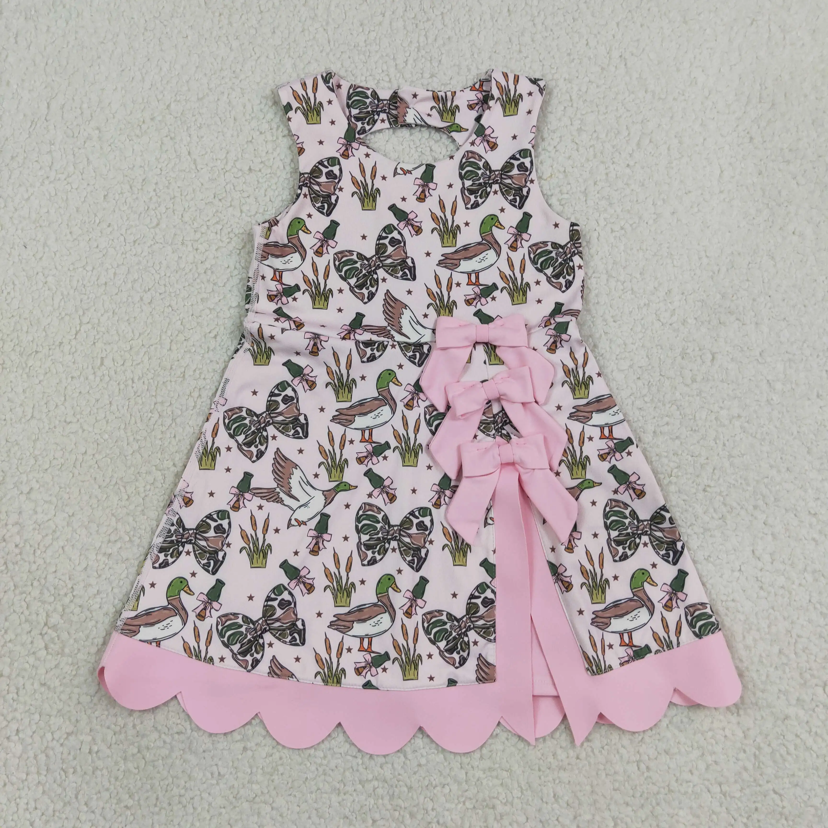 Wholesale Toddler Infant Knee Length Camo Bows Dress Kids Skirt Shorts Yoga Clothing Baby Girl Active Ruffle Ducks Clothes