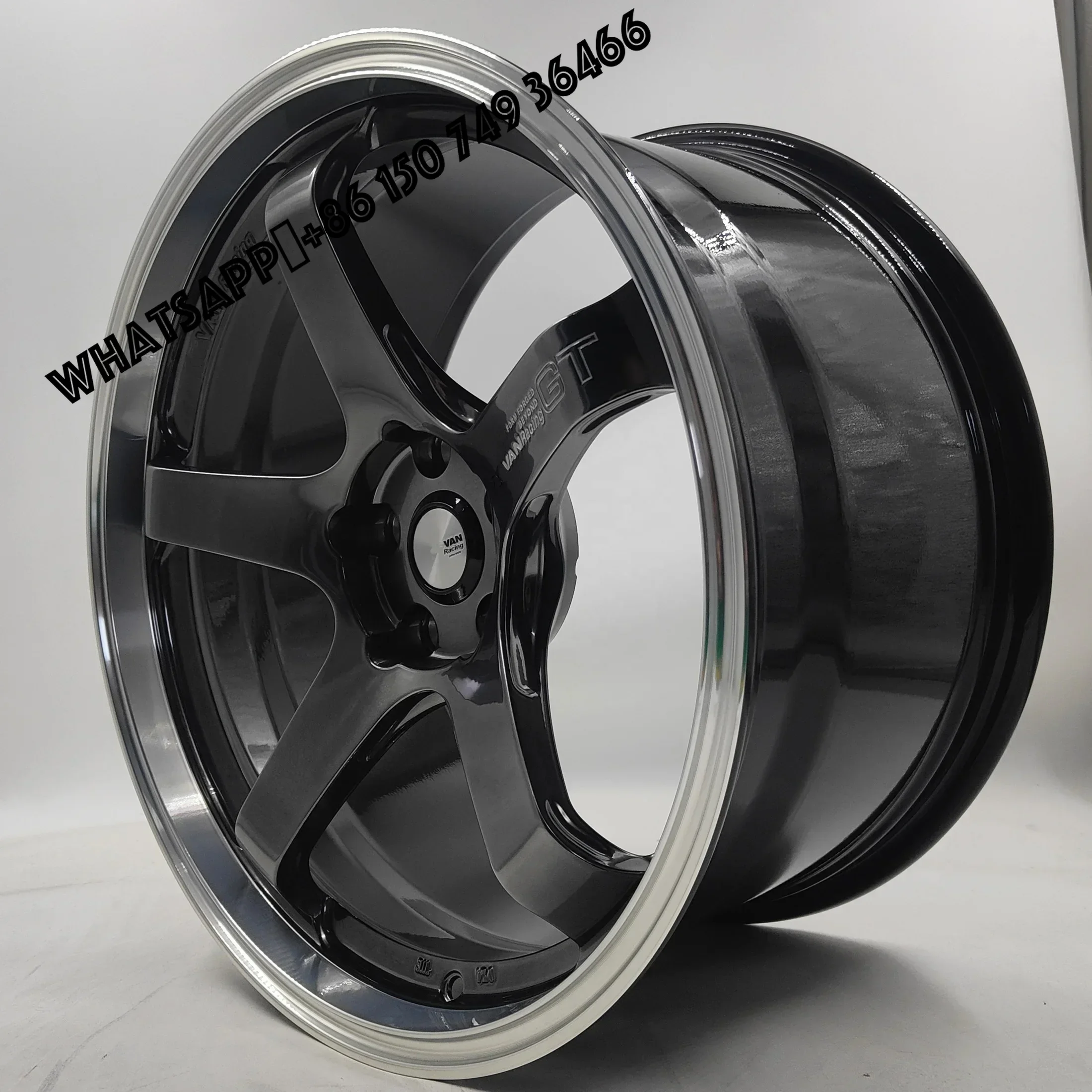 

6061-T6 Lightweight Wheel Brick Black Car Wheels Racing GT Forged Single Five-spoke Sport 5x120 5x114.3 5x100 for Adv Racing GT