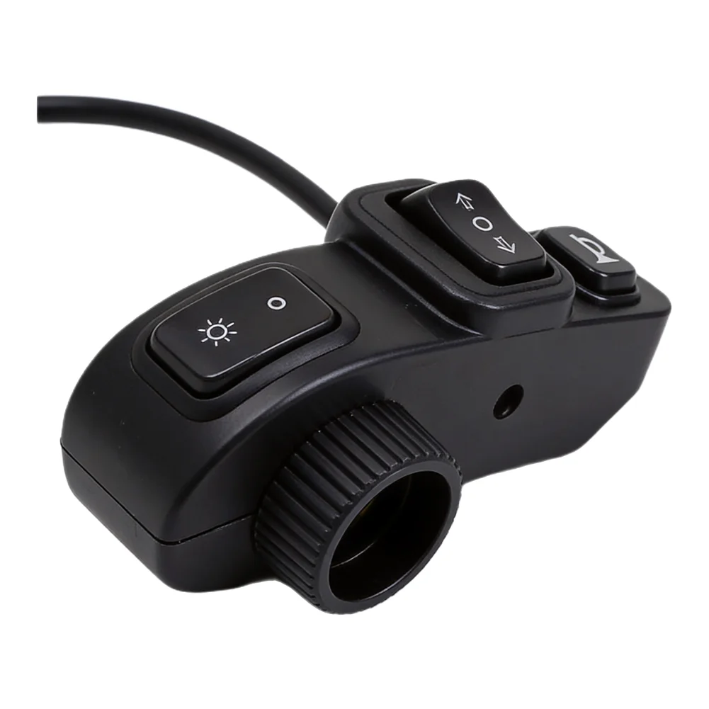 Electric Bicycle Handle Switch Waterproof Horns Headlight Turn Three In One Switch Button For ATV E-bike Conversion Off On Parts