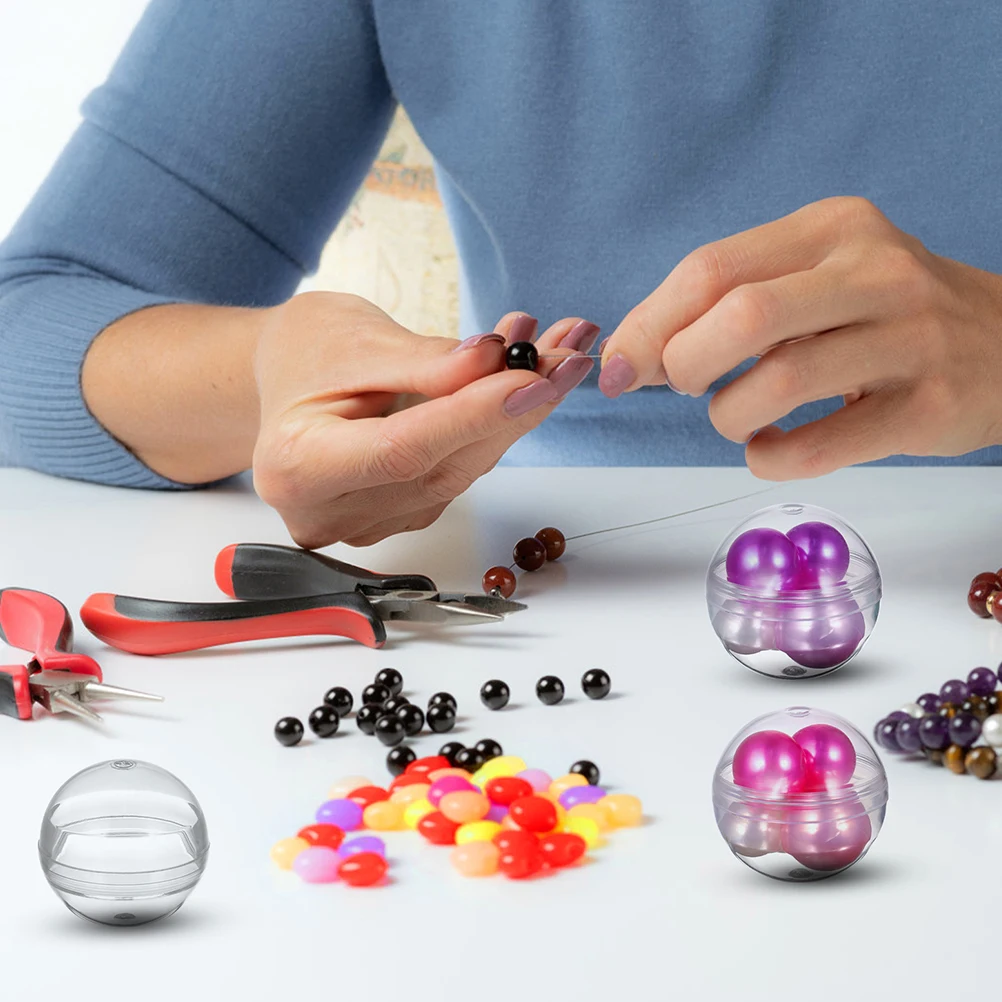 

Clear Plastic Ball 50Pcs Empty Round Vending Machine Balls for Crafting Fillable Party Favors DIY Craft Supplies