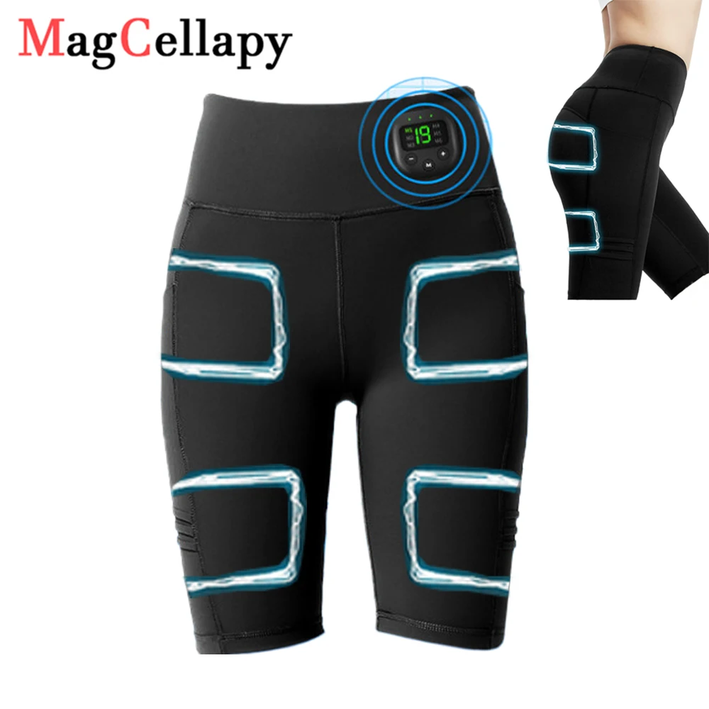 

EMS Muscle Stimulation Massage Pants Leg Shaping Shorts Intelligent Slimming And Leg Slimming Yoga Pants USB Charging