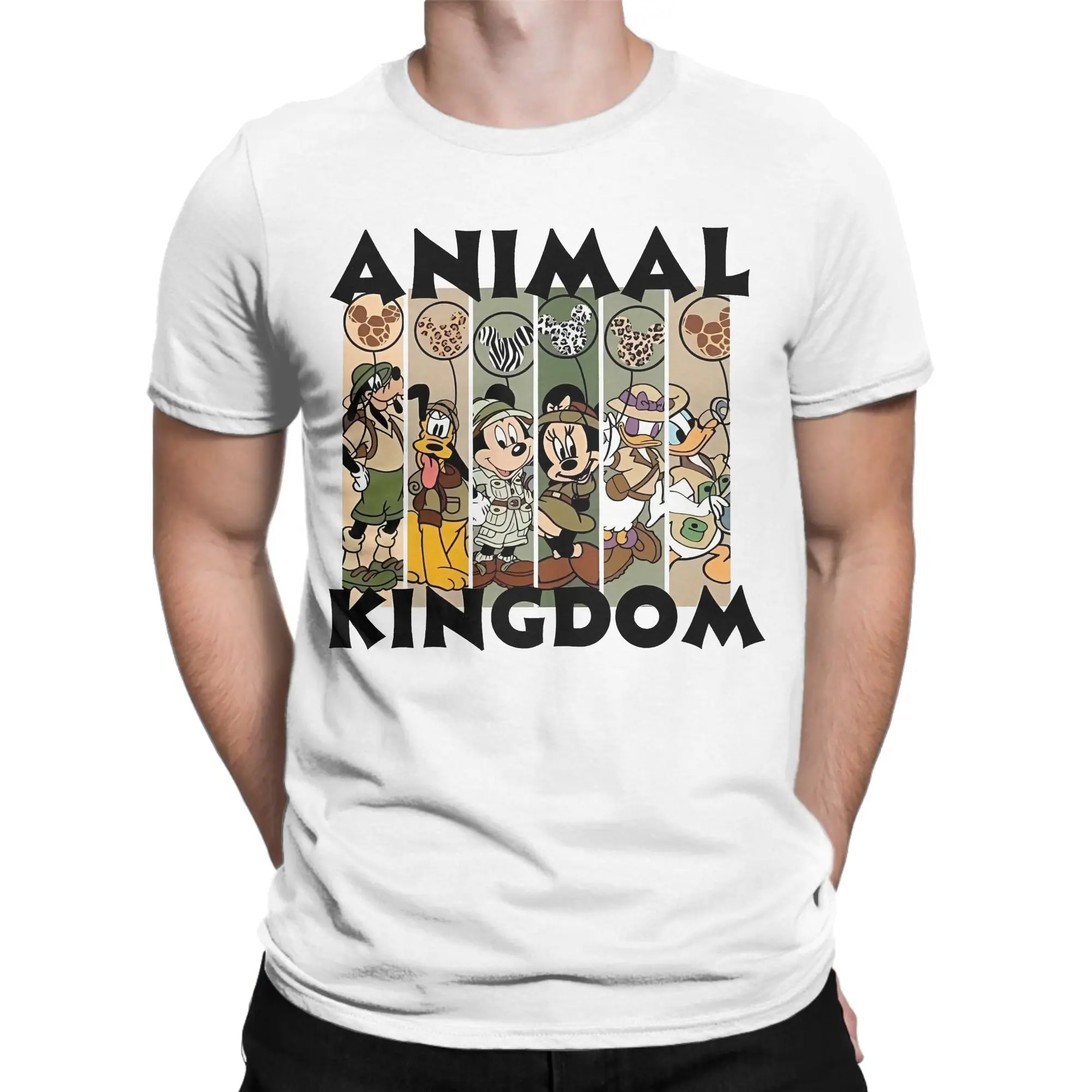 

Футболка Harajuku Animal Kingdom Микки и друзья, хлопковые футболки, футболка в стиле хиппи для взрослых, летние классические повседневные топы Y2K