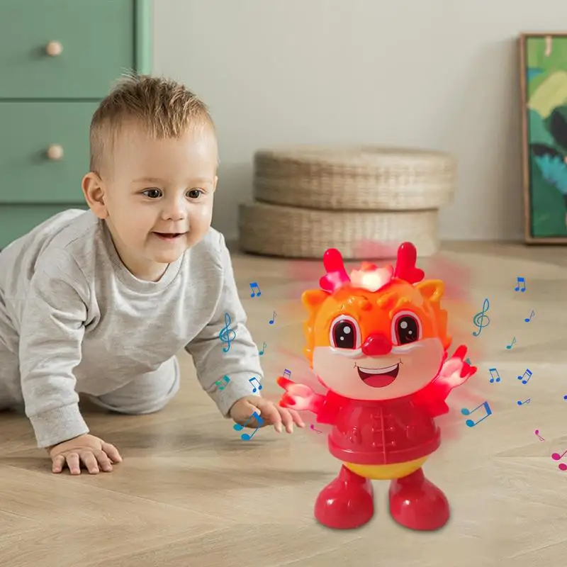 Dancing Singing Toy Electric Dancing Dragon Music Light Toy Baby Educational Learning Toy Dancing Dragon Toy New Year Gift new