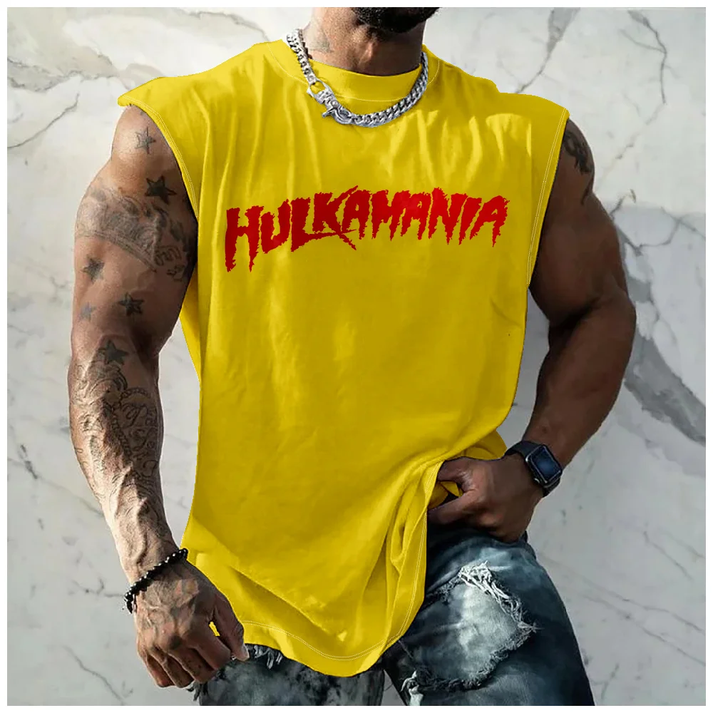 

Hulkamania Tank Tops Hulk Hogan Rip Unisex Sleeveless Sport Gym Vest Women Men Outdoor Streetwear Tops