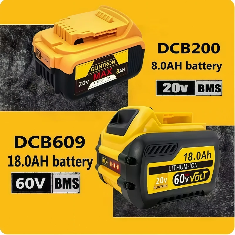 Náhradní baterie 8Ah/10Ah pro DeWalt 20V 21700 DCB200 kompatibilní s baterií pro nářadí DeWalt 18V/20V - náhled 2