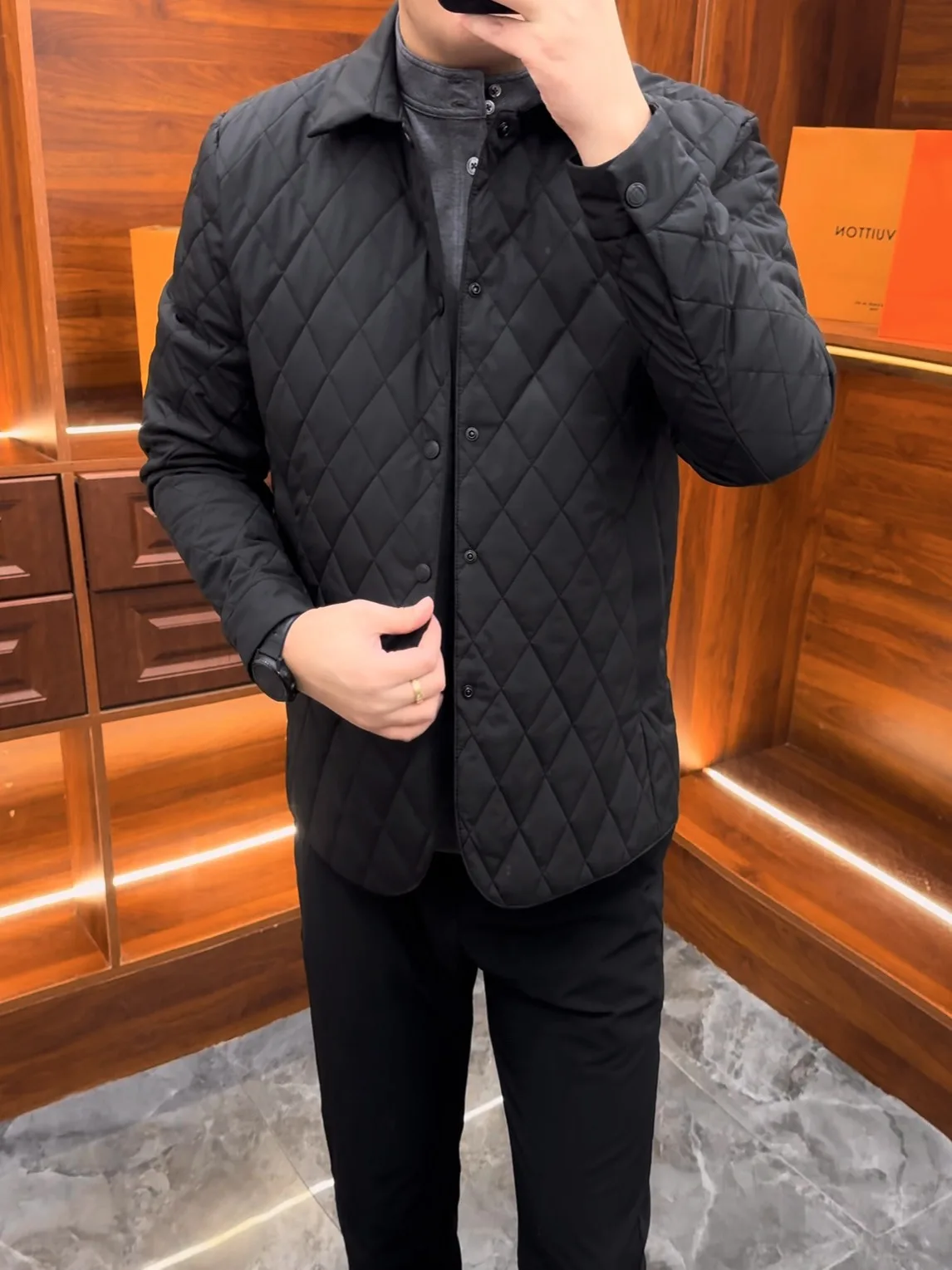 

Легкое деловое повседневное хлопковое джинсовое мужское осенне-зимнее теплое сшитое тканевое пальто с воротником, облегающее длинное пальто све