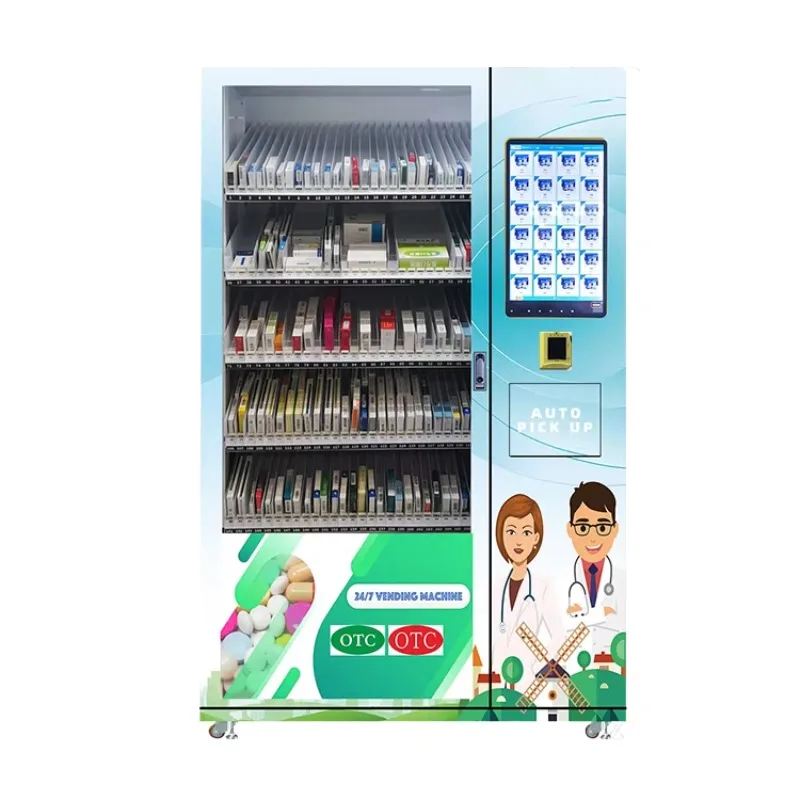 Custom New Unattended Touchscreen Selects Smart Drug Vending Machines for Sale From The Middle of An OTC Medical Pharmacy