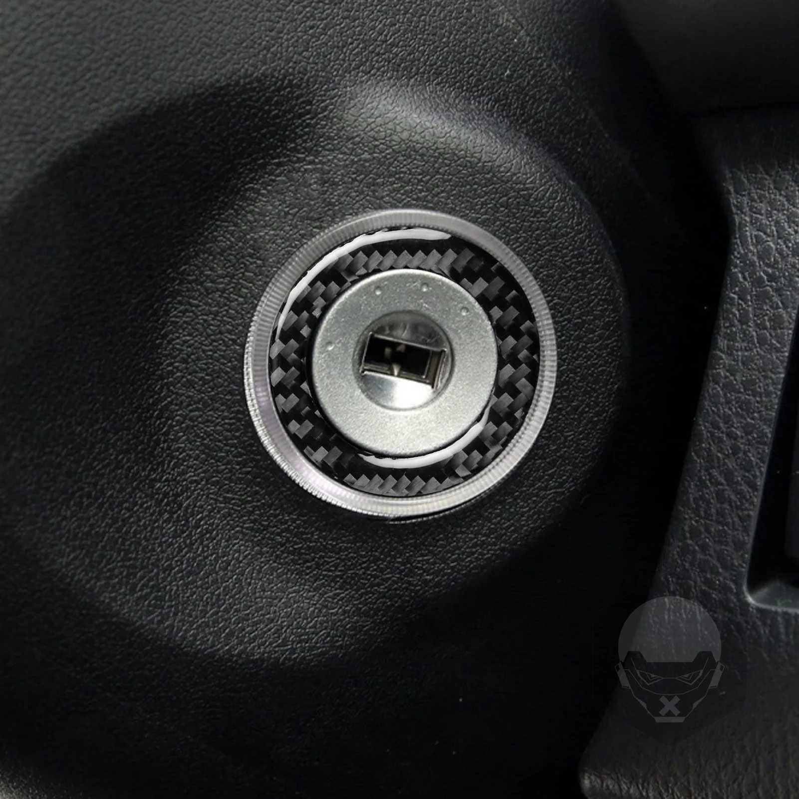 Real Carbon Fiber Car Accessories Engine Start Key Hole Ring Trim Decorative Soft Cover Sticker For Toyota RAV4 2016-2017
