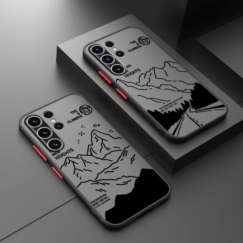 

Case for Samsung Galaxy S24 Plus S22 S25 Ultra S20 FE S26 S23 FE Note 20 Ultra 10+ S21 Funda Back Phone Cover Snow Mountain Art