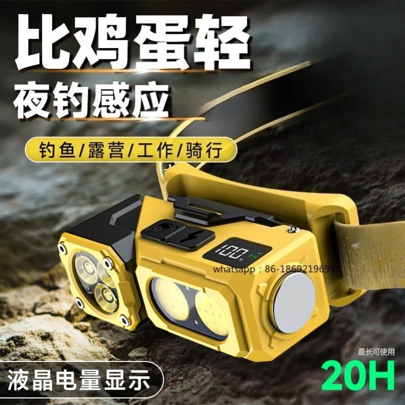 

Рыбалка Специальный Сильный Свет Индукционная Ночная Рыбалка Альпинизм Ночной Бег Супер Яркий Водонепроницаемый Зарядка На Голову