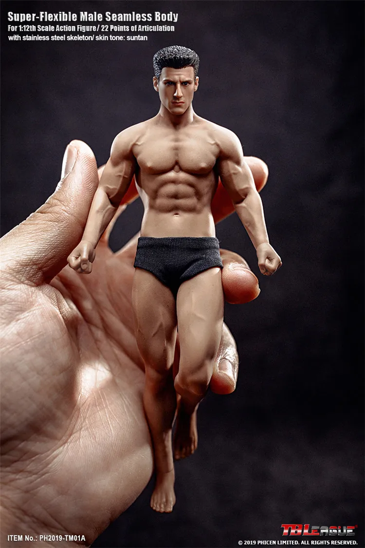 TBLeague TM01A TM02A 1/12 Athlete Boxer Body Super Flexible Seamless Body With Head 6in Male Soldier Combat Muscle Action Figure