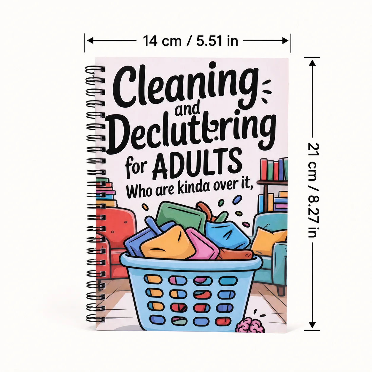 1pc Spiral Bound Cleaning & Decluttering Planner, Yearly Monthly Checklist Schedule, Home Organization Housekeeping For Adults