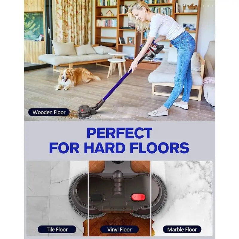 

Точная электрическая насадка для сухой и влажной уборки для пылесоса Dyson V15 V8 V7 V10 V11, со съемным резервуаром для воды, 6 салфеток для швабры