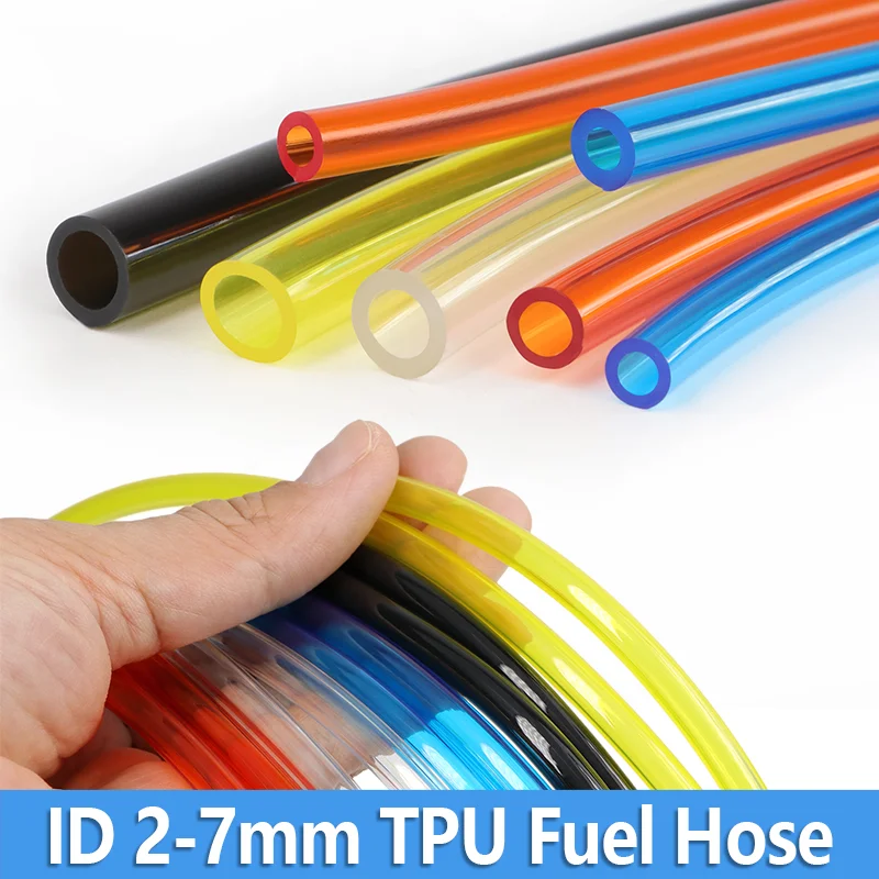 TPU Fuel Hose 2/5/10M 2-7mm Gasoline Pipe Oil Resistant Petrol Tube Flexible Fuel Line Motorcycle Car ATV Small Engine Generator