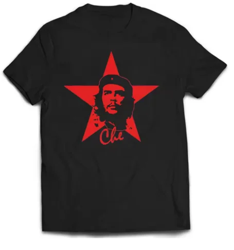 2026 new Retro printed red star pattern men's and women's universal loose oversized street fashion T-shirt