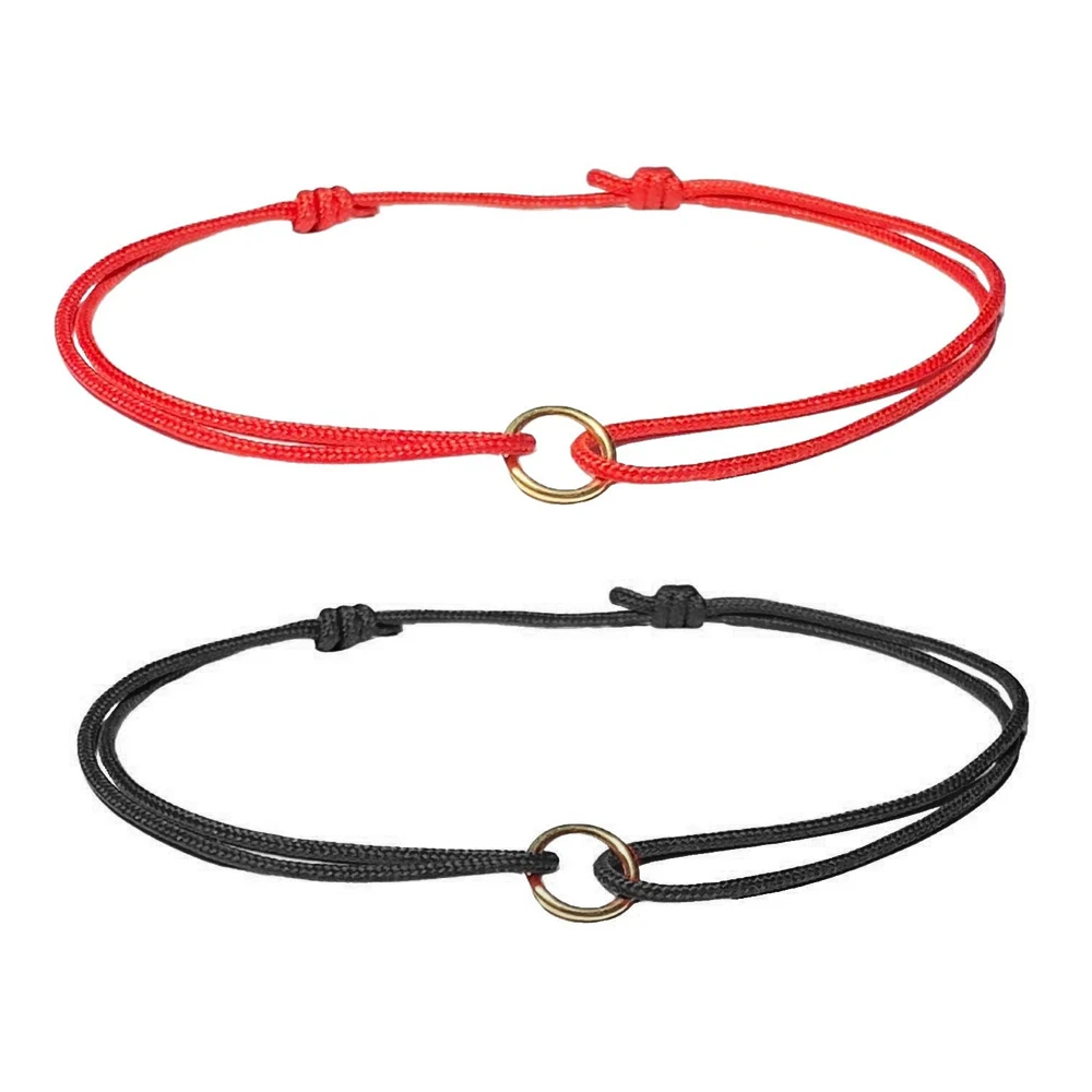 Handmade Red String Bracelet for Men Women Unisex Round Wish Bracelet Amulet for Kabbalah Protection Lucky Charm Couple Jewelry