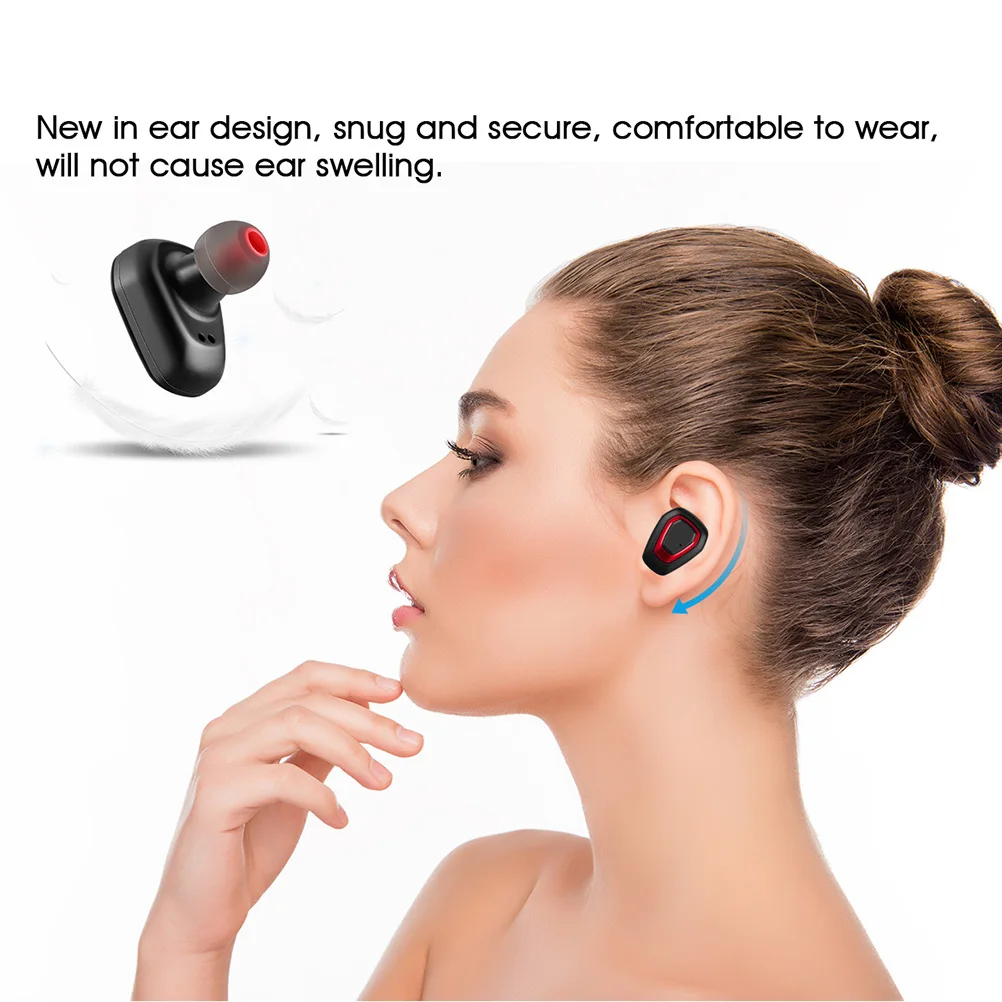 Earphones Stereo Noise Cancelling Long Life 300mAh Sport Hiking Running Compatible with Phones