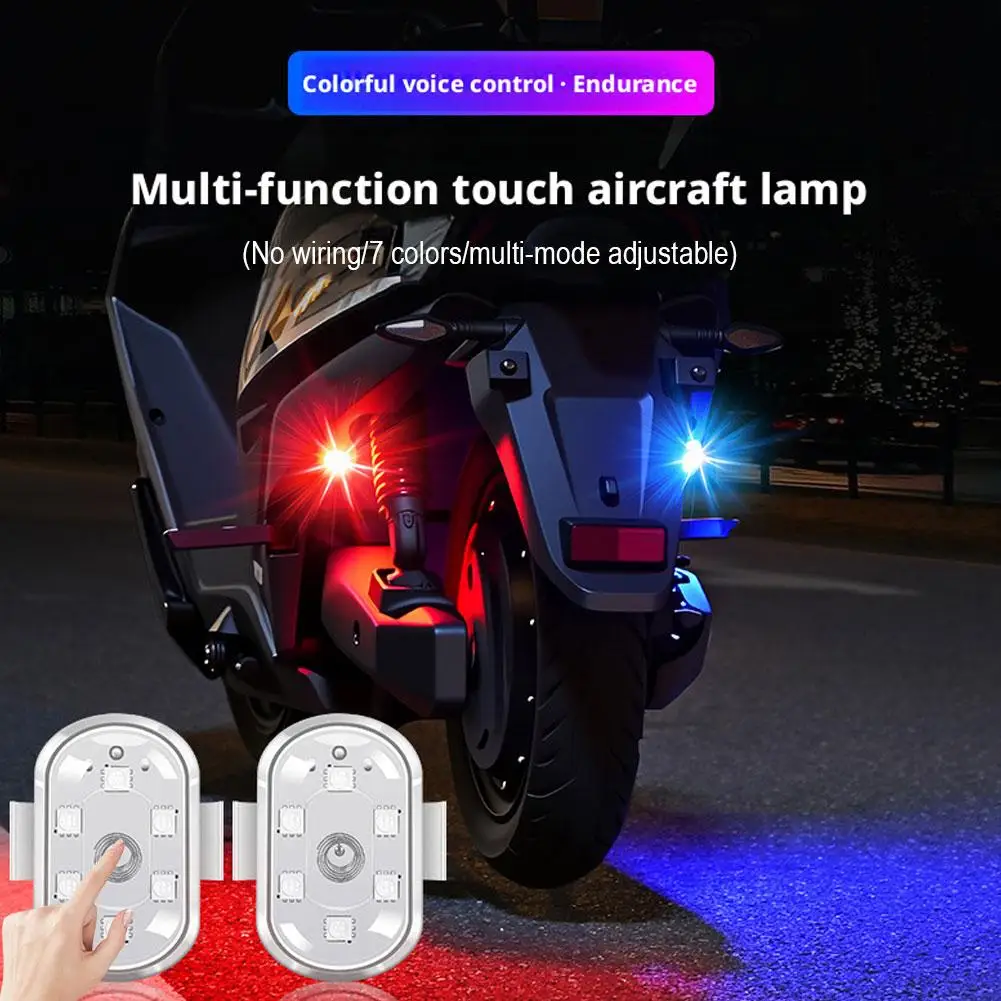 

Wireless LED Strobe Lights 7 Colors Remote Control USB Anti-Collision Emergency Lights Warning Waterproof Charging H1F8