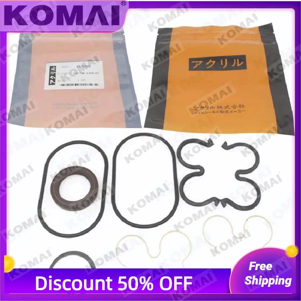 

ZAX200-3 Gear Pump Seal Kit FKM Oil Seal Kit for Excavator Hitachi