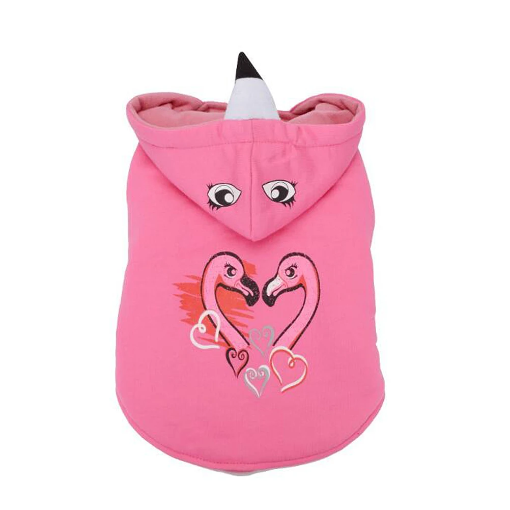 

Pet Coat Warm Clothing Flamingo Pattern Apparel Thicken Manteau Vest Outdoor Cotton