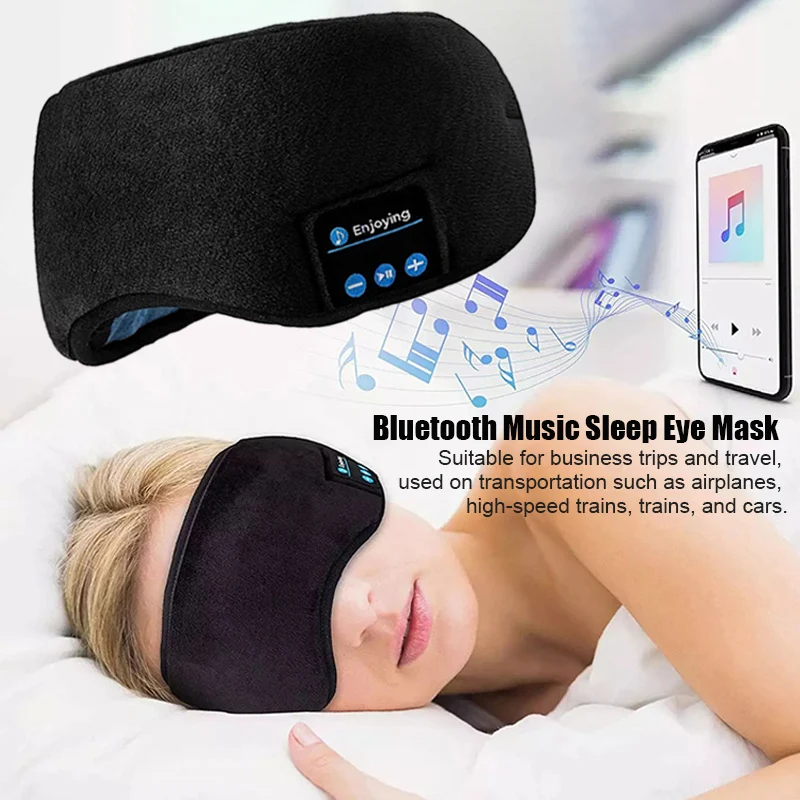 Fone Bluetooth 3D Eye Mask Headphones Music Sleeping Headband Earphones Soft Elastic Comfortable Wireless Headset Sleep Eye Mask