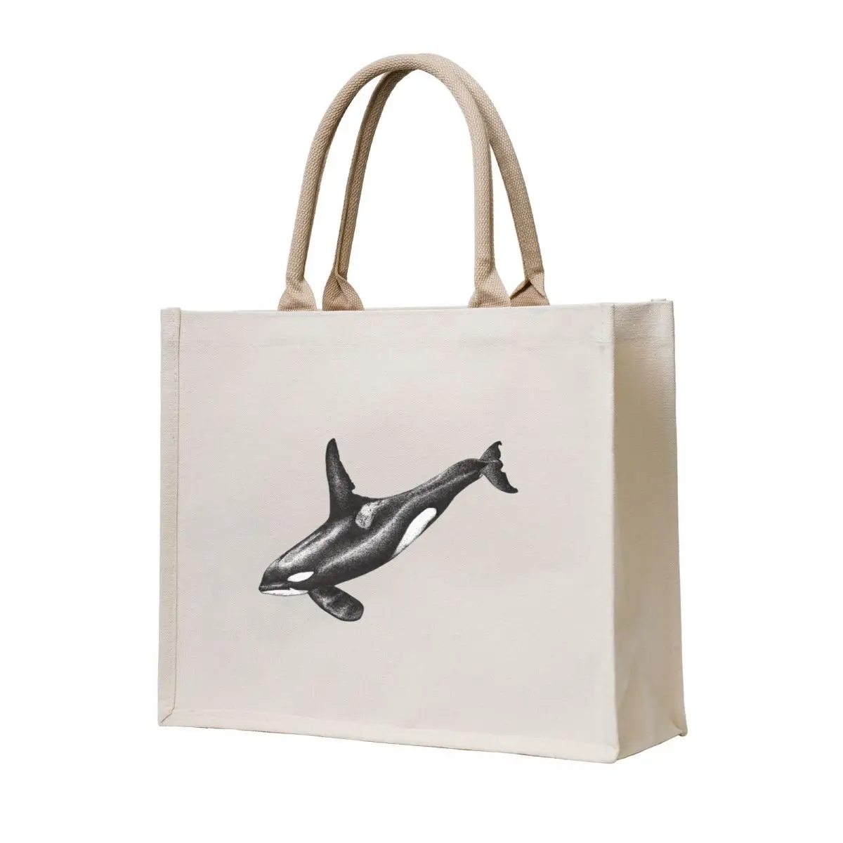

Killer whale Orca ink drawing Tote Bag Cloth bag Eco bag Canvas
