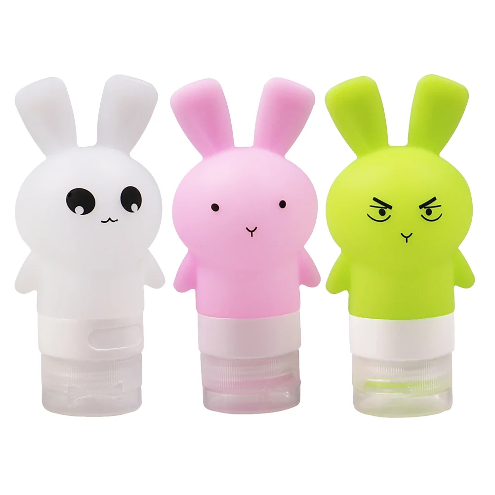 

3Pcs Leakproof Travel Squeeze Bottle Empty Lotion Container Portable Shampoo Bottle for Lotion Cream Travel Use