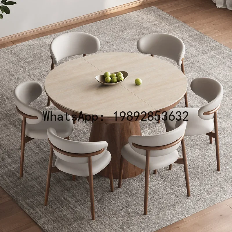 

H5.18 rock slab multifunctional dining table invisible foldable dining table
