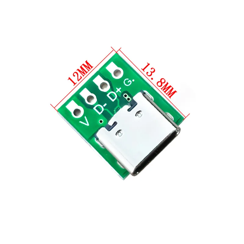 Type C Female Plug Test Board 16 PIN to 2.54 Big Power Convert Board Double Side Positive Negative Insertion USB C 3.1 Adapter view 3
