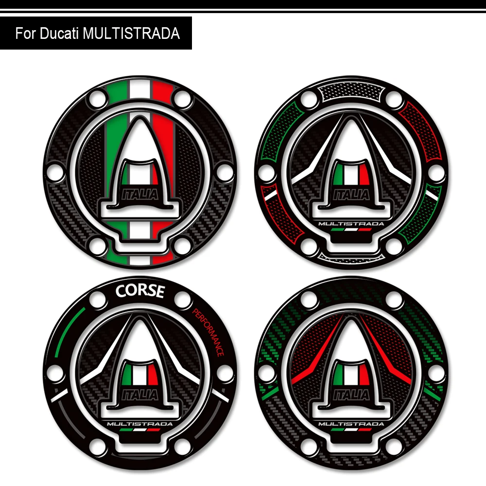 Motorcycle For Ducati Multistrada 950 1000 1100 Accessories Protector Tank Pad Gas Fuel Oil Cap Fairing Fender Stickers Decals