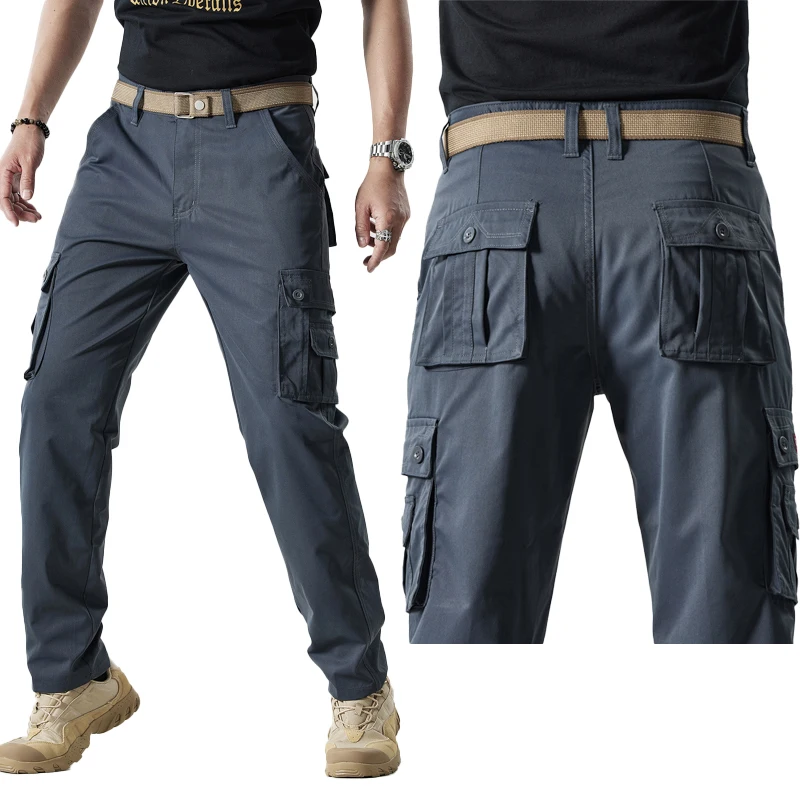 

2025 мужские тактические брюки-карго, военные рабочие брюки с 6 карманами, усиленные лопасти на коленях для пеших прогулок, спецодежда