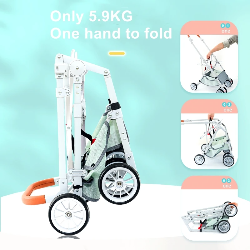 

//Hot Sale Luxury 4 Wheels Folding Easy To Assemble Pet Trolley Dog Stroller Factory Price