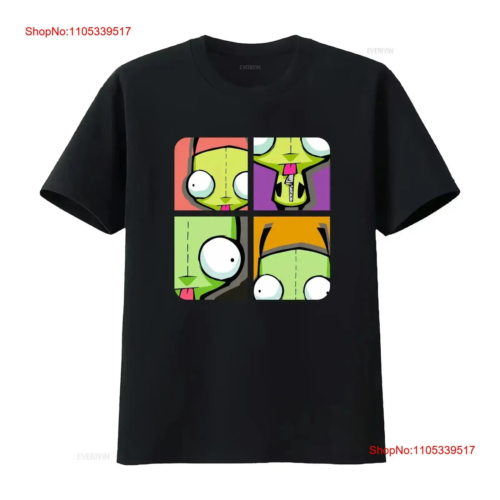 Invader ZIm T Shirt New w tags Mint 25 price Tv show animation cartoon black vintage Washed Comfortable graphic Stretched Soft