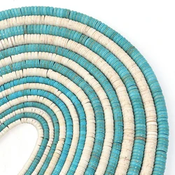 Wholesale Flat Round Natural Stone Turquoise Bead 4/6/8/10mm Blue White Spacer Bead for Jewelry Making DIY Bracelets Necklace