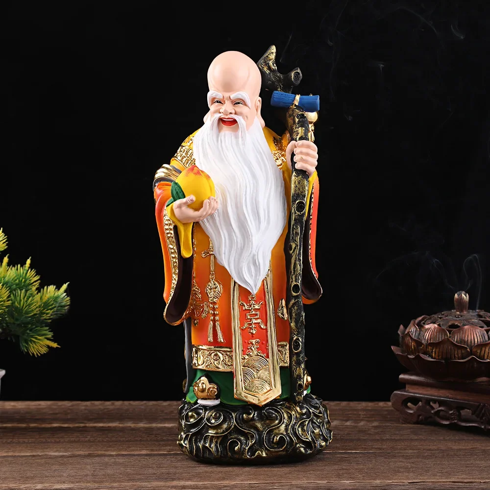 Lucky Resin Fortune, Longevity, Three Stars, Buddha Happiness and Wealth Ornament
