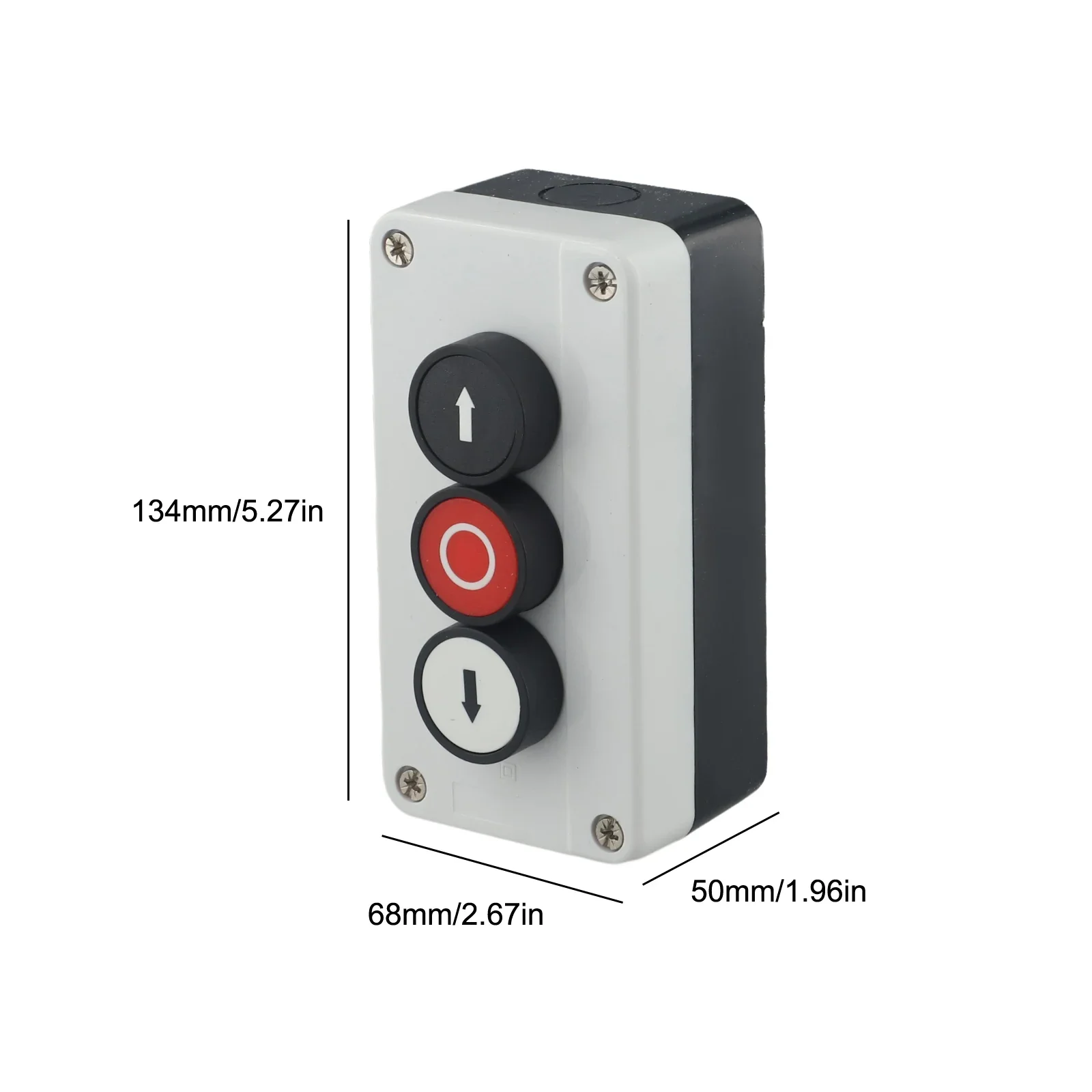 3 Position Switch Push Button Switch Electrical Component Protection High-Quality ABS Material IP67 Waterproof 134*68*50mm W*H*D