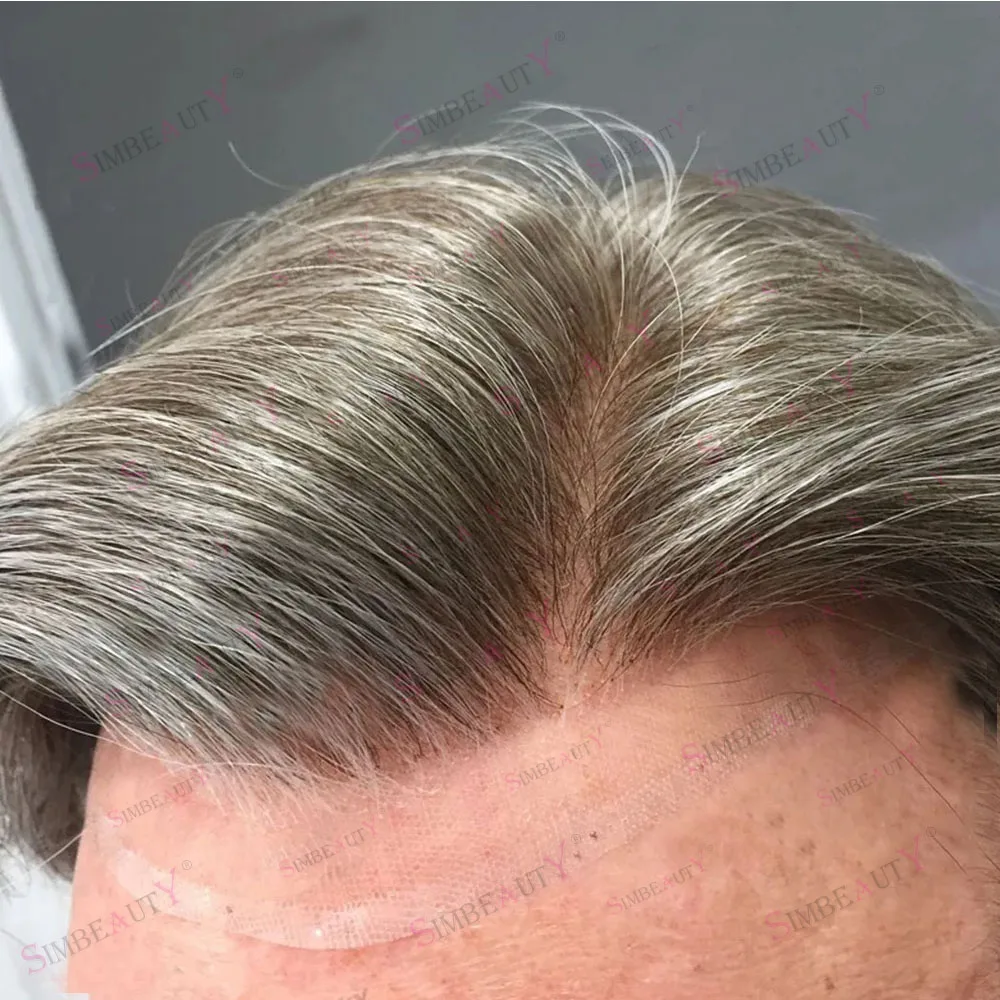 Long Lasting Male Prosthesis Versalite 2025 New Mens Toupee Bleached Knots Swiss Lace&PU Base #565 Color Human Hair Wigs System