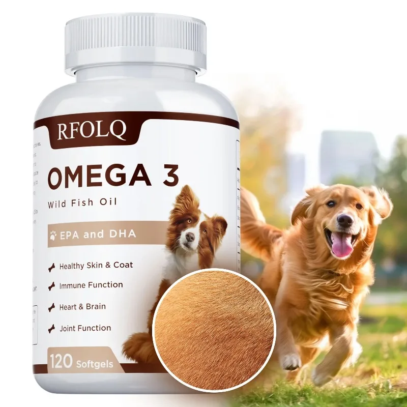 Omega 3 Fish Oil for Dogs - Reduces Hair Loss, Promotes Shiny Hair, Reduces Itchy and Dry Skin, Supports Joint Health