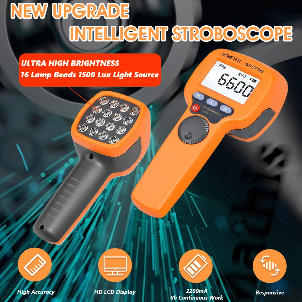 Non-Contact Digital Stroboscope Tachometer, Motors Electrical Machinery Rotation Speed Testing Instrument, For Printing Industry